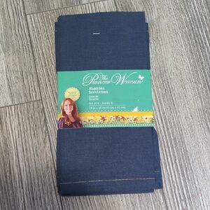 The Pioneer Woman Dark Blue Denim Napkins Set Of 4 NEW